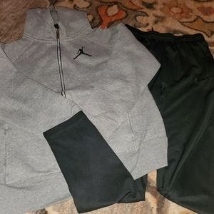 Air Jordan zip hoodie and Nike pants